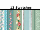 Sims 4 — Vintage Love Wallpaper Teal Roses by atinoski — Vintage Love Wallpaper Teal Roses is a Sims 4 wallpaper set