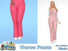 Sims 4 — Nurse Pants by Dissia — Colorful high waist pants with many pockets