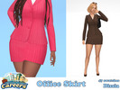 Sims 4 — Office Skirt by Dissia — High waist short suit skirt