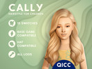 Sims 4 — Cally Hair by qicc — Long wavy female hair. - Maxis Match