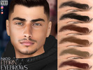 Sims 4 — Florin Eyebrows by MagicHand — Manly brows in 13 colors - HQ Compatible.