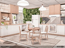 Sims 4 — Morning Light by Nessca — Morning Light is a bright, cozy kitchen defined by soft wood tones, white cabinetry,