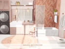 Sims 4 — Maura Bathroom by BlusterSims — The Maura Bathroom is a light-filled, spa-inspired space with soft neutrals and