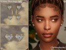 Sims 4 — Whim Piercings Set - Diamond Heart-Shaped Brow and Nose Piercings by christopher0672 — This is a lovely set of