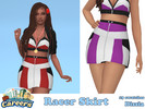 Sims 4 — Racer Skirt by Dissia — High waist leather short skirt inspired by grid girls fits