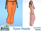 Sims 4 — Tyra Pants by Dissia — Baggy tied loungewear sporty pants tied at front - perfect work from home fit :D