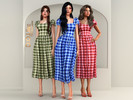 Sims 4 — Checked Midi Dress by DOLilac — Custom thumbnail