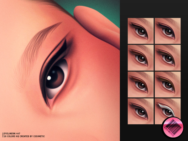 Sims 4 — Fine Trace Eyeline by cosimetic — Eyeliner N447