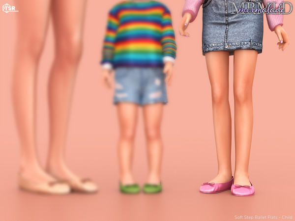 Sims 4 — MERMALADE Soft Step Ballet Flats (Child) by Mermalade — New Mesh