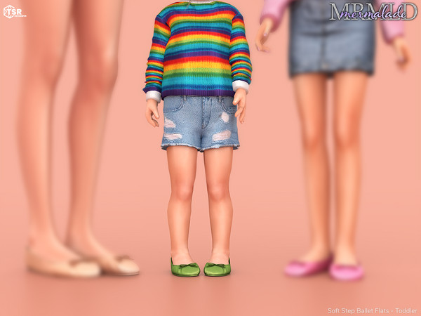 Sims 4 — MERMALADE Soft Step Ballet Flats (Toddler) by Mermalade — New Mesh