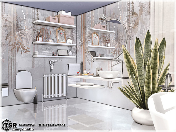 Sims 4 — Simmo - Bathroom by marychabb — I present a room - Bathroom . Room is fully equipped.The bathroom is part of the