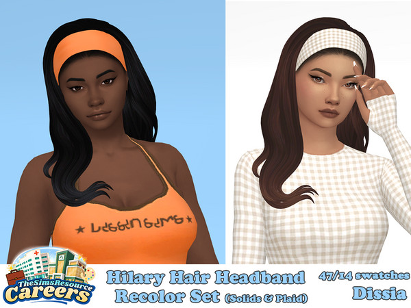 Sims 4 — Shimydim Hilary Hair Headband Recolor (Solids) by Dissia — Recolor of Shimydim's Hilary hair headband in solids