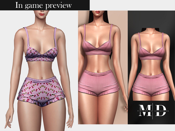 Sims 4 — (mydarling20) short v1 - Cherry Blossom Set by Mydarling20 — Outfit Information Age Groups: Teens, Young Adults,