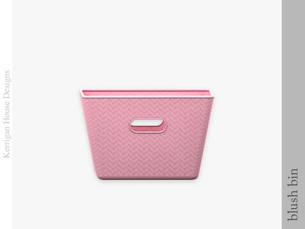 Sims 4 — Blush Bathroom Bin by kerriganhouse — A cute bathroom decor and storage set.