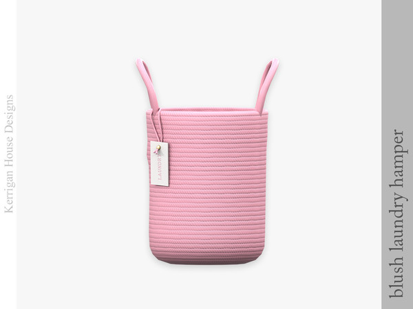 Sims 4 — Blush Bathroom Hamper by kerriganhouse — A cute bathroom decor and storage set.