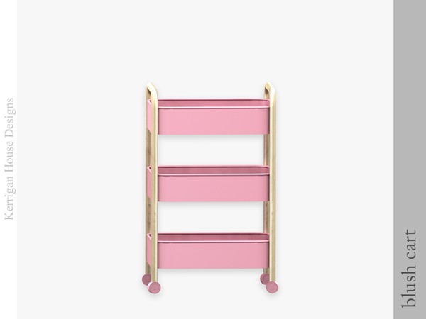 Sims 4 — Blush Cart by kerriganhouse — A cute bathroom decor and storage set.
