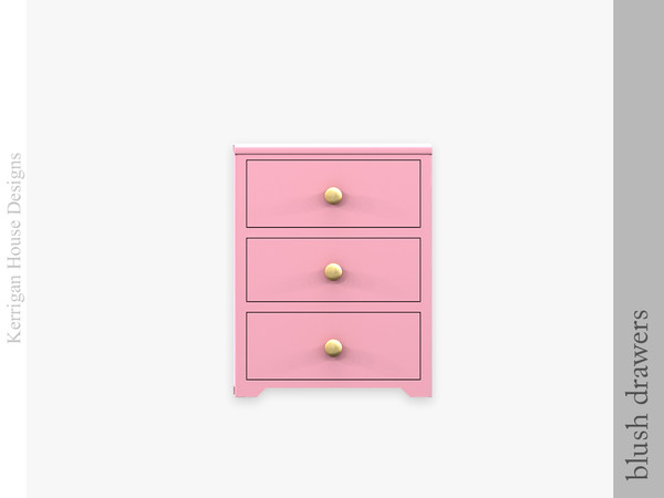 Sims 4 — Blush Drawers by kerriganhouse — A cute bathroom decor and storage set.