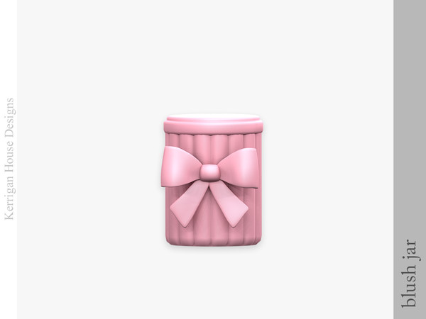 Sims 4 — Blush Bathroom Jar by kerriganhouse — A cute bathroom decor and storage set.