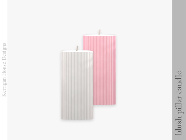 Sims 4 — Blush Pillar Candle by kerriganhouse — A cute bathroom decor and storage set.