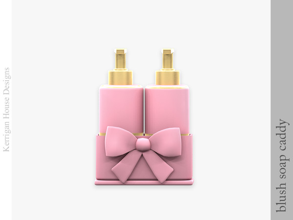 Sims 4 — Blush Soap Caddy by kerriganhouse — A cute bathroom decor and storage set.