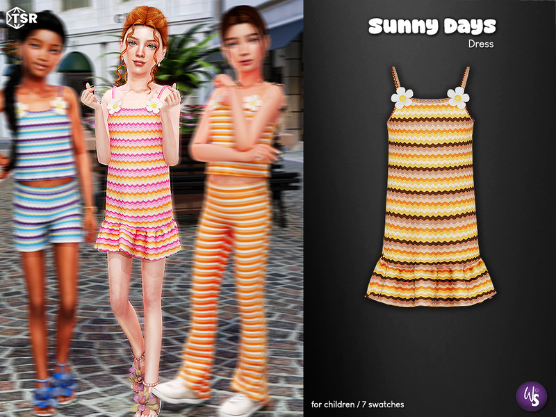 Sims 4 (Wisteria) Sunny Days - Dress(children) by WisteriaSims