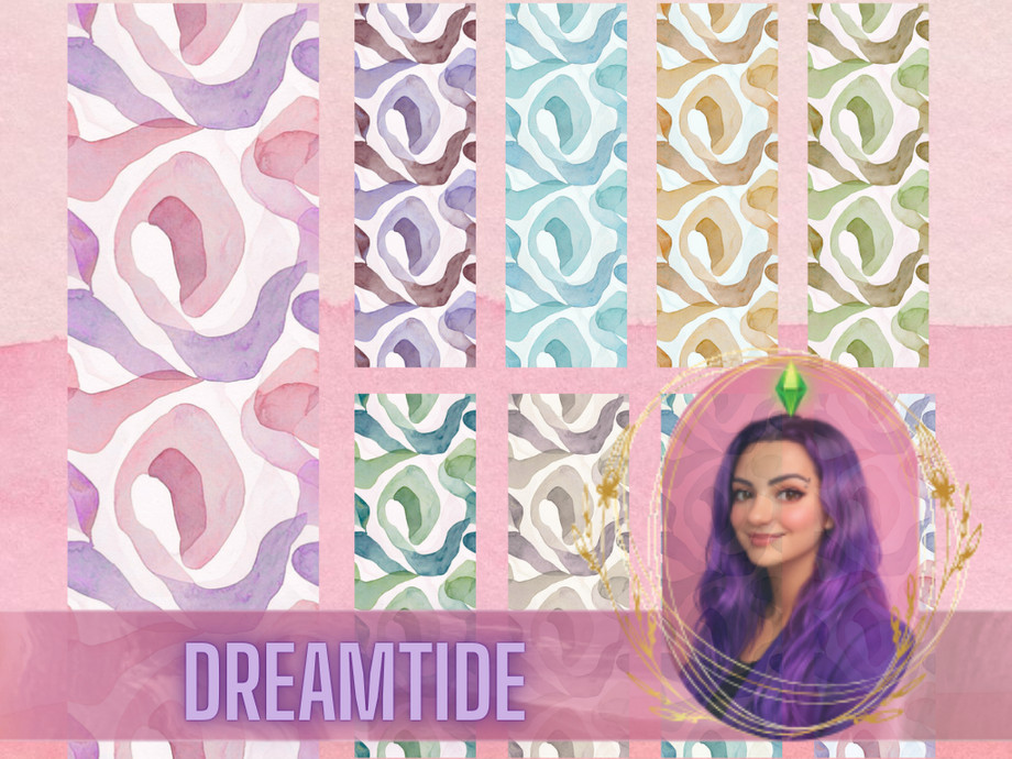 The Sims Resource | Dreamtide Wallpaper Set