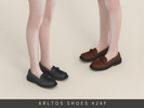 Sims 4 — Leather Uniform Shoes Female by Arltos — 11 colors.