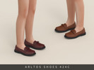 Sims 4 — Leather Uniform Shoes Child by Arltos — 11 colors.