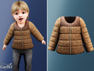 Sims 4 — Infant - Soft winter puffer jacket with earthy textured style by Garfiel — A cute infant jacket designed with