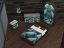 Sims 4 — Mountain Abstract Bedroom Set by ChromeAndChaos — Mountain Abstract Bedroom Set. First time attempting a set.