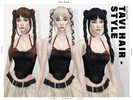 Sims 4 — Tavi Bubble Ponytails Hairstyle by Leah_Lillith — All LODs, Smooth bones, Custom CAS thumbnail, Works with hats.