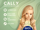 Sims 4 — Cally Hair by qicc — Long wavy female hair. - Maxis Match