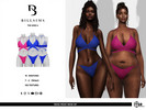 Sims 4 — Cross Front Bikini Set by Bill_Sims — This set includes a cross front bikini top and a pair of matching bottoms