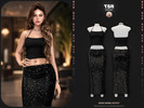Sims 4 — SET-Noir Spark Outfit by busra-tr — - BD1672