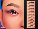 Sims 4 — Featherline Brows by cosimetic — Lightweight, finely shaped eyebrows with a soft and natural structure. Comes in