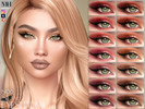 Sims 4 — Sidney Eyeshadow by MagicHand — Luminous Cat eye makeup in 18 colors - HQ Compatible.