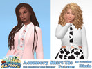 Sims 4 — Accessory Shirt Tie Patterns by Dissia — A patterned version tie that's made to work with some shirts, check