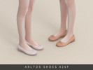 Sims 4 — Elegant Flats Female by Arltos — 9 colors.