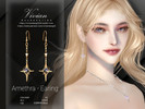 Sims 4 — Amethra - Earing by VivianDang — - All new meshes