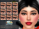 Sims 4 — Careers Flight Attendant Eyeshadow HQ by Caroll912 — A 9-swatch gradient matte eyeshadow inspired by flight