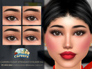 Sims 4 — Careers Flight Attendant Eyeliner HQ by Caroll912 — A 4-swatch winged eyeliner inspired by flight attendants'