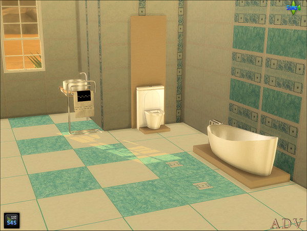 Sims 4 — ADV_Mabra_s4WallFloorSet13_walls by MABRA2 — A set of walls and floors bath tilles