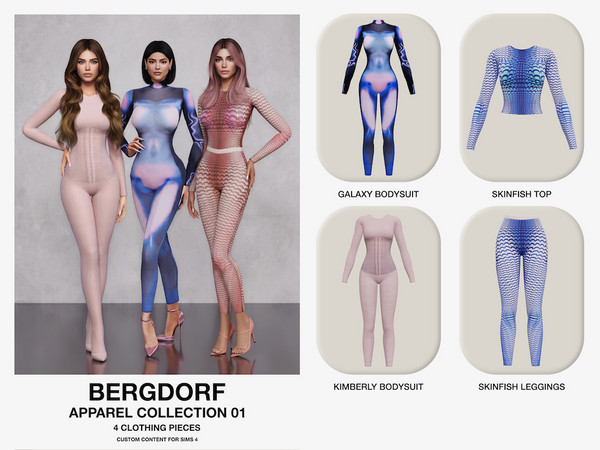 Sims 4 — Bergdorf - Apparel Collection 1 by VentaStudio — Galaxy Bodysuit