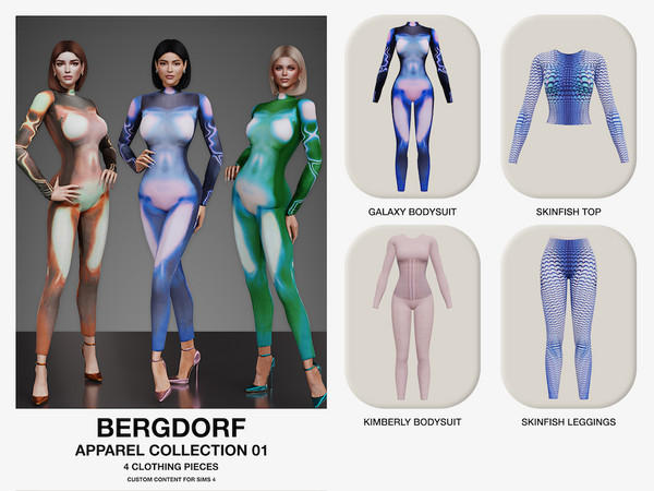 Sims 4 — Bergdorf - Galaxy Bodysuit by VentaStudio — Galaxy Bodysuit