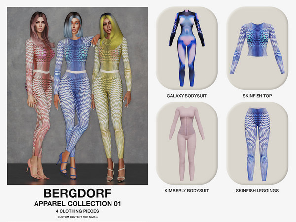 Sims 4 — Bergdorf - SkinFish Leggings by VentaStudio — Galaxy Bodysuit