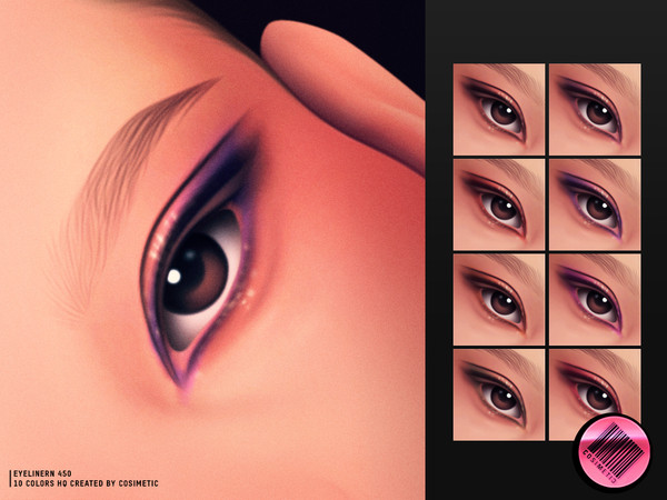 Sims 4 — Starlit Dust Eyeliner by cosimetic — A delicate eyeliner featuring tiny star-like sparkles scattered along the