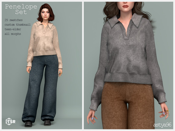Sims 4 — Penelope Sweater by astya96cc — 25 swatches