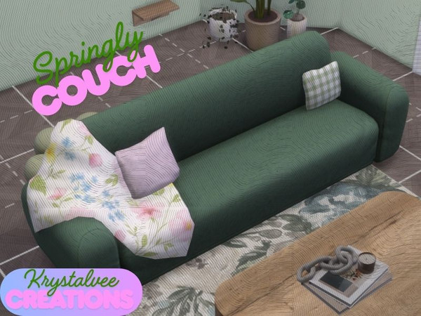 Sims 4 — Springly Couch Set by Borahae_vee — PATREON: Krystalvee Creations