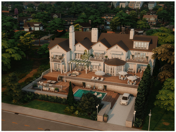 Sims 4 — MM Basic Mansion 2 by Merin_Martini — My Sims 4 lots some are inspired from random pictures that I found on the