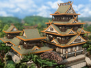 Sims 4 — Japanese Castle by plumbobkingdom — This imposing Japanese castle enchants with its multi-level architecture,